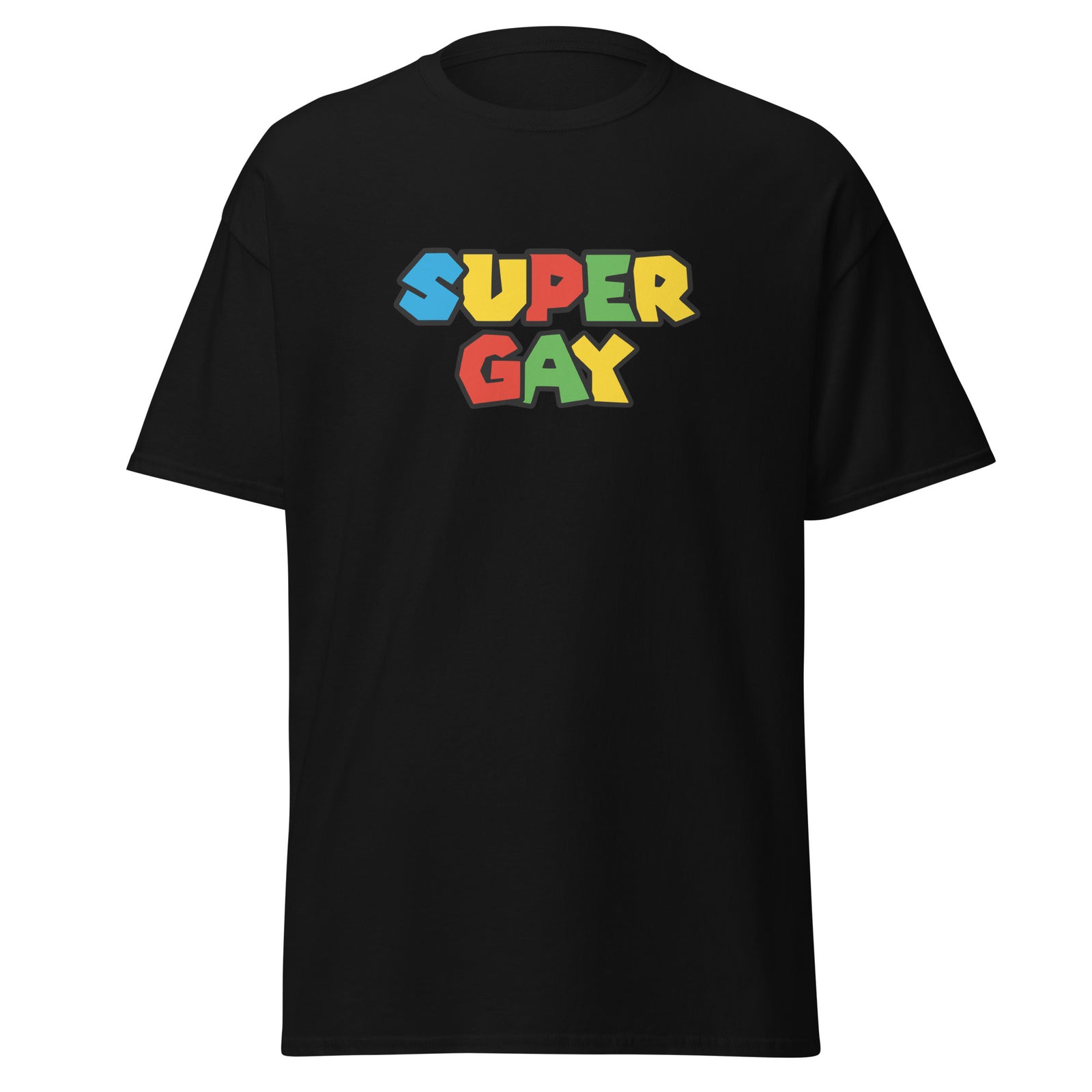 T-shirt Parodie Super Mario "SUper Gay"