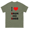 tshirt kaki i love drum