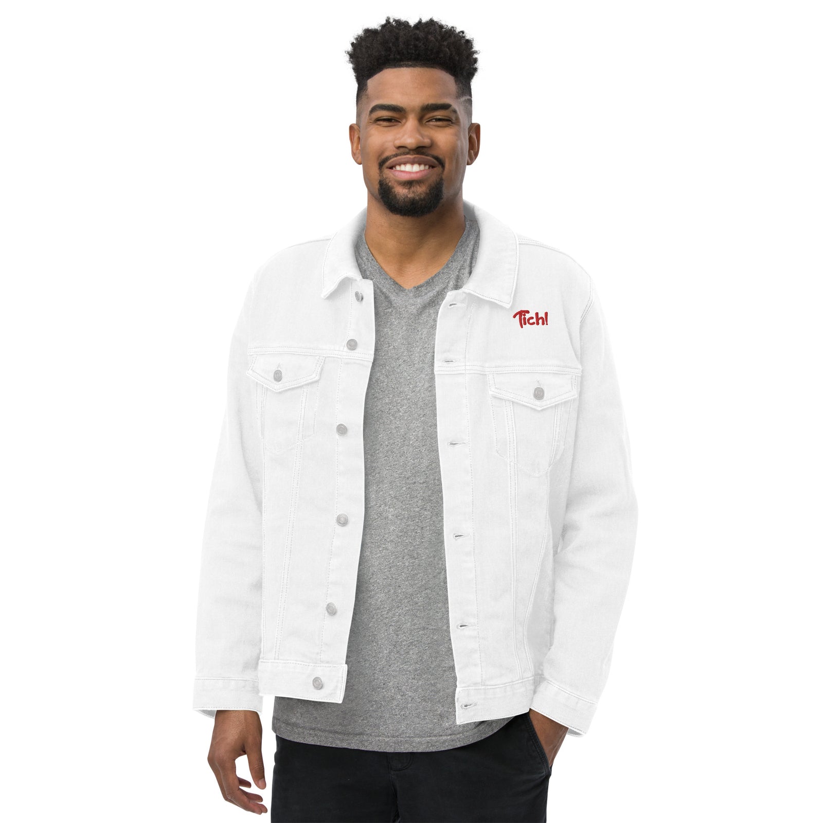 Veste en jeans brodée (3 couleurs) - Tich !