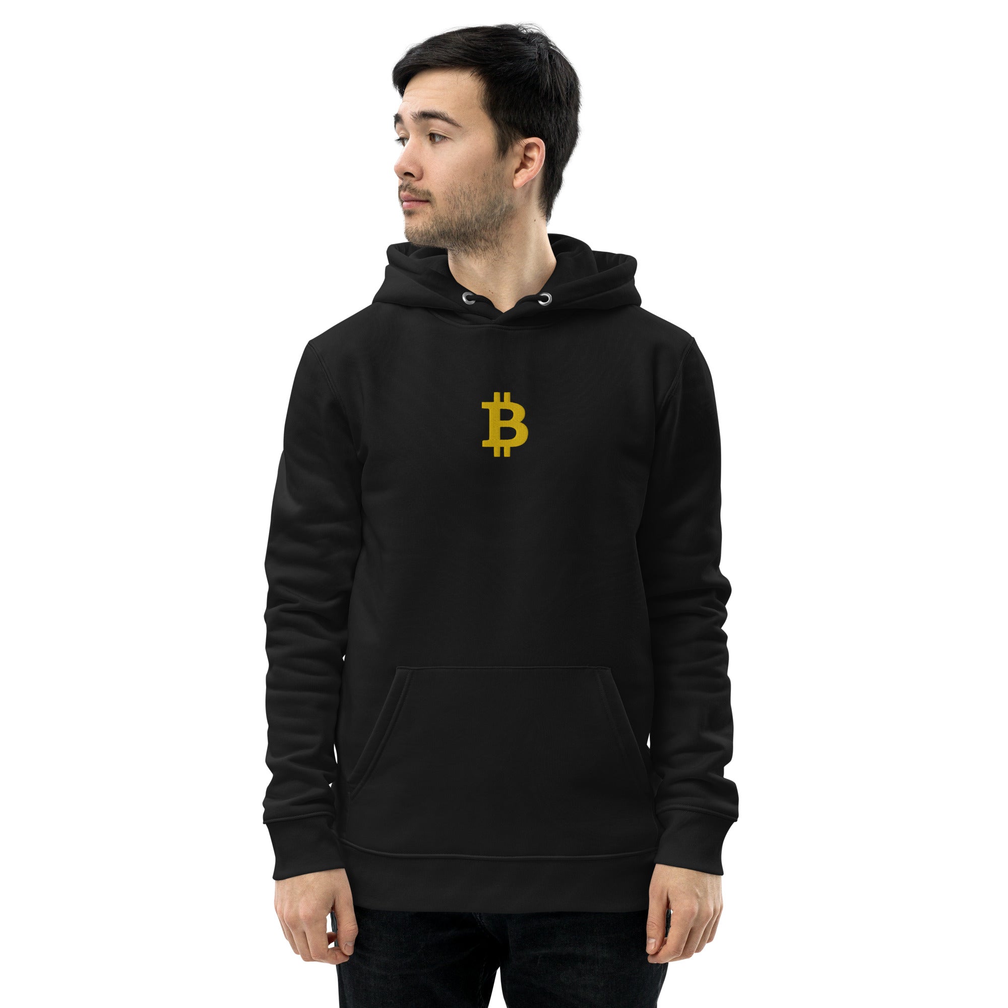 Sweat écologique noir unisexe brodé - "BITCOIN"