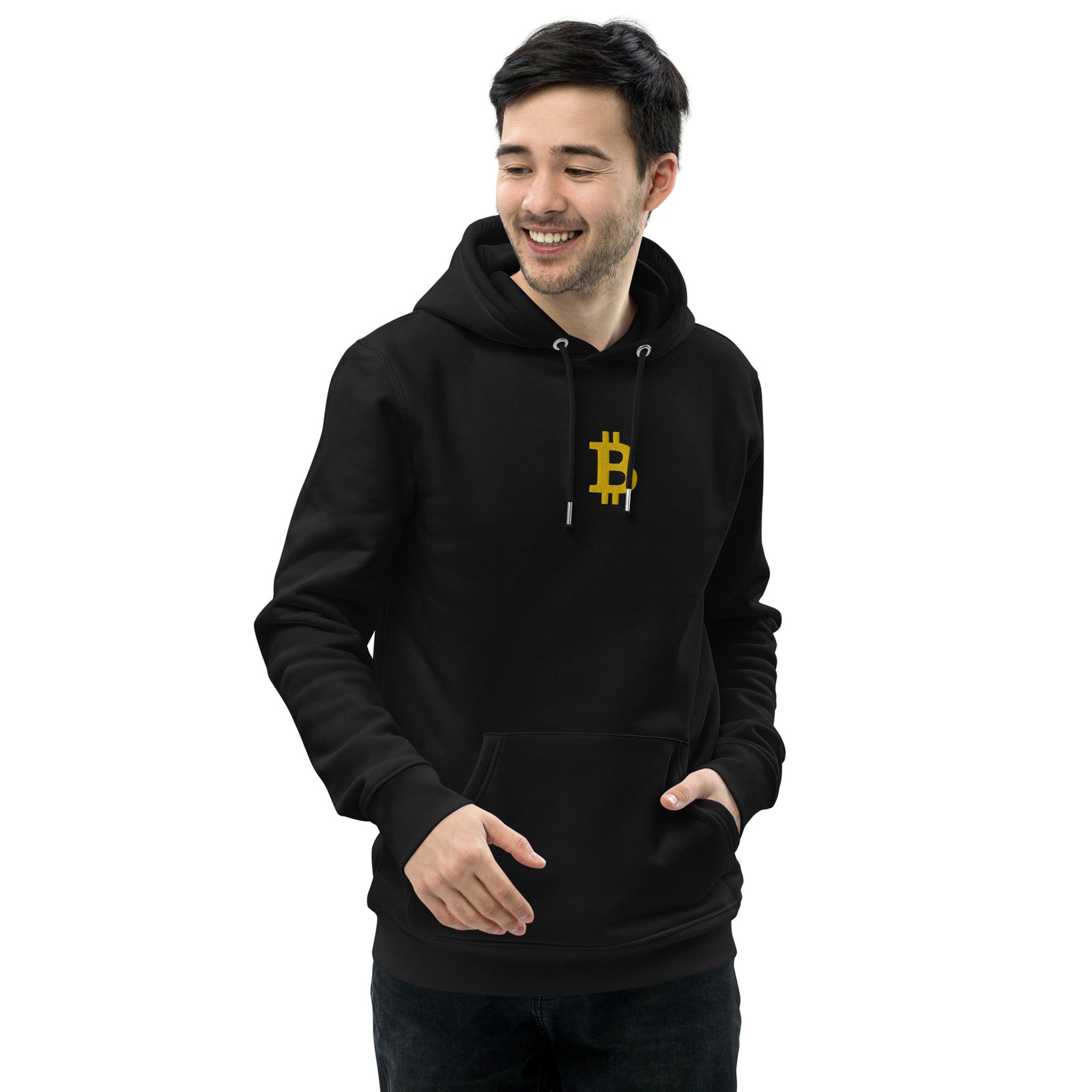 Sweat écologique noir unisexe brodé - "BITCOIN"