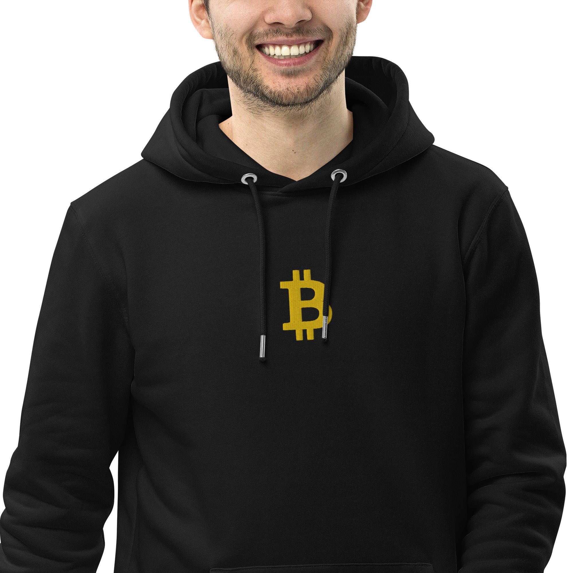 Sweat écologique noir unisexe brodé - "BITCOIN"