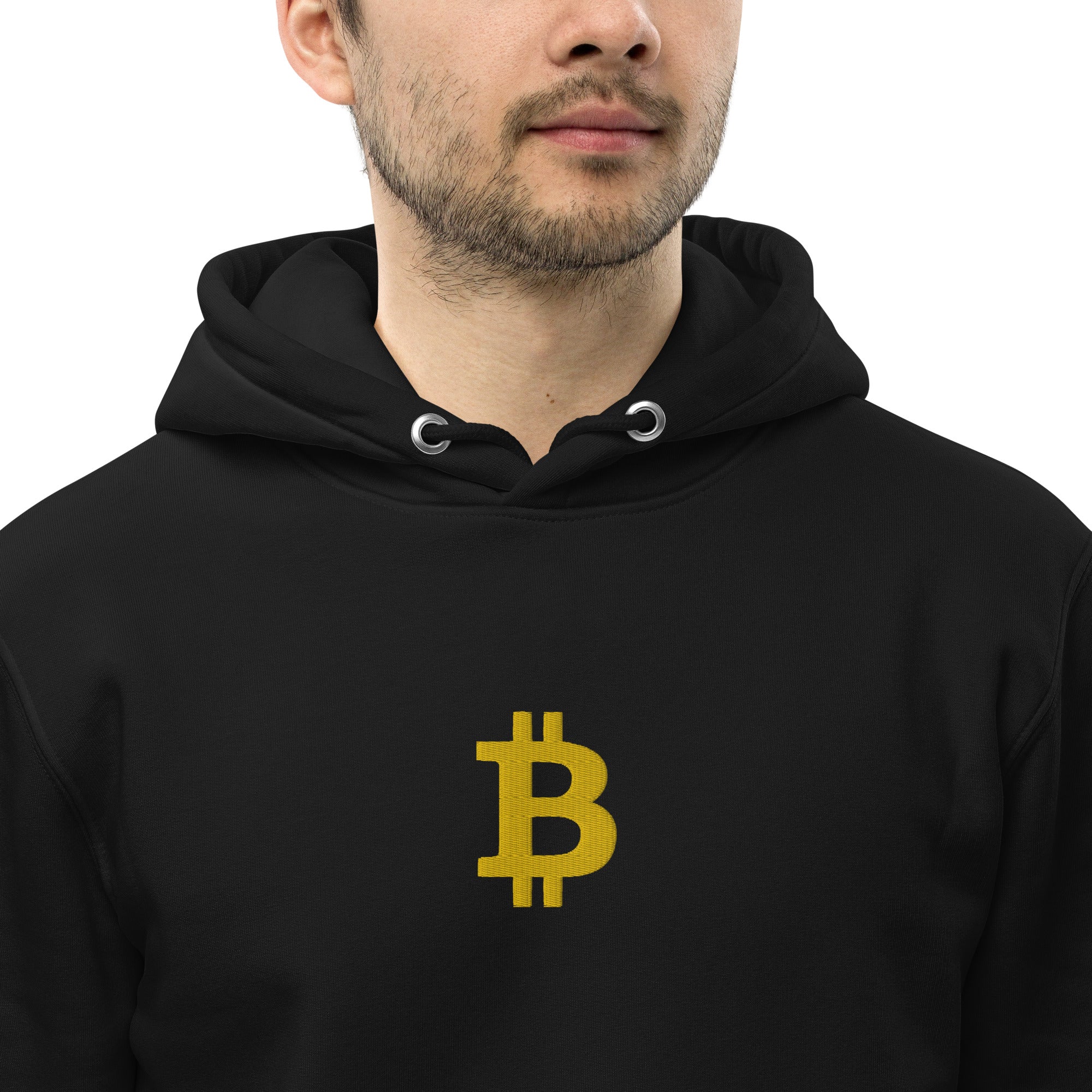 Sweat écologique noir unisexe brodé - "BITCOIN"