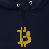 Sweat écologique bleu marine unisexe brodé - "BITCOIN"