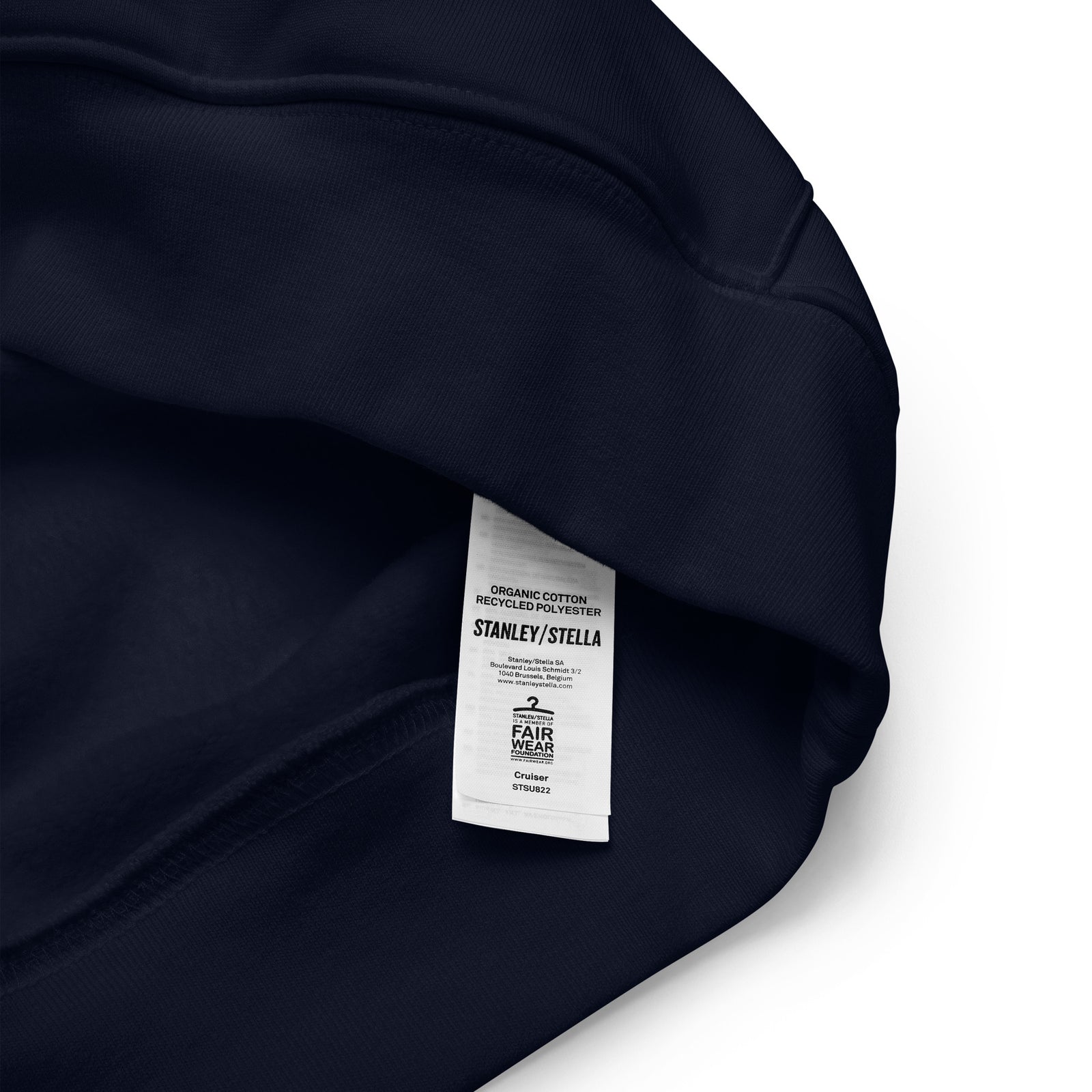 Sweat écologique bleu marine unisexe brodé - "BITCOIN"