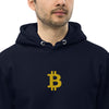Sweat écologique bleu marine unisexe brodé - "BITCOIN"