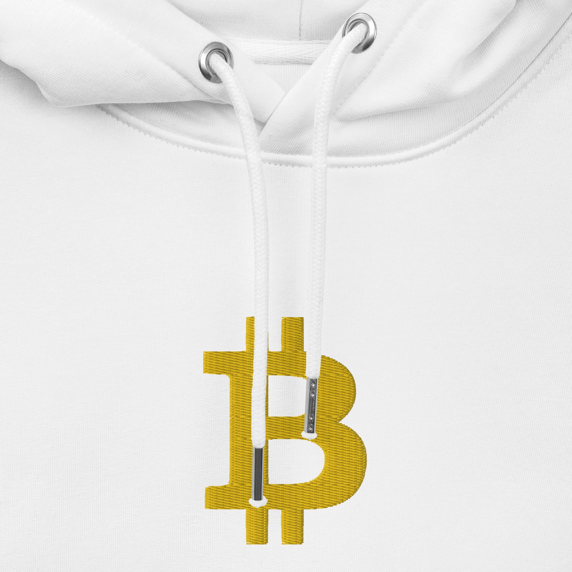 Sweat écologique blanc unisexe brodé - "BITCOIN"