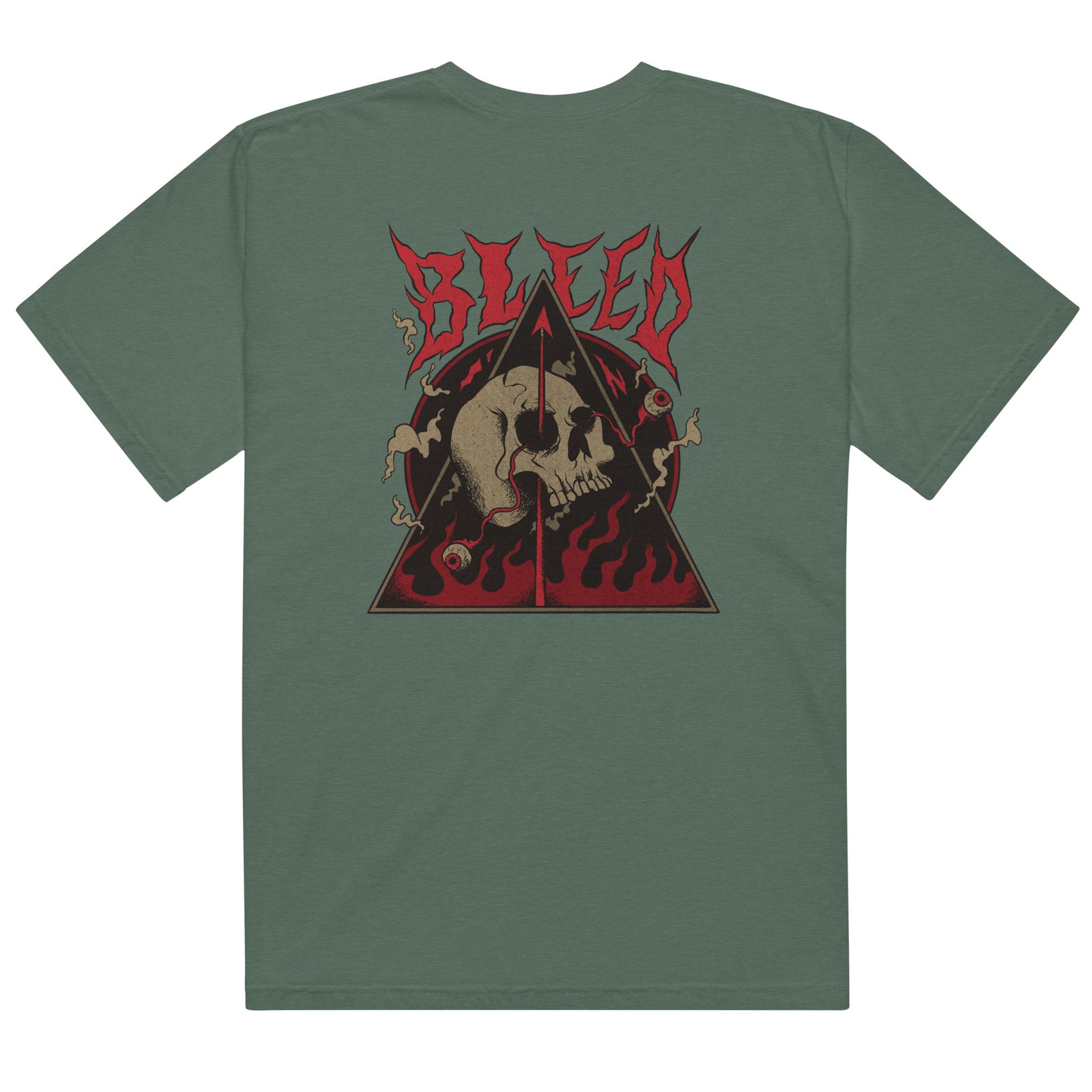 T-shirt homme satanic teinté lourd - skeleton in hell