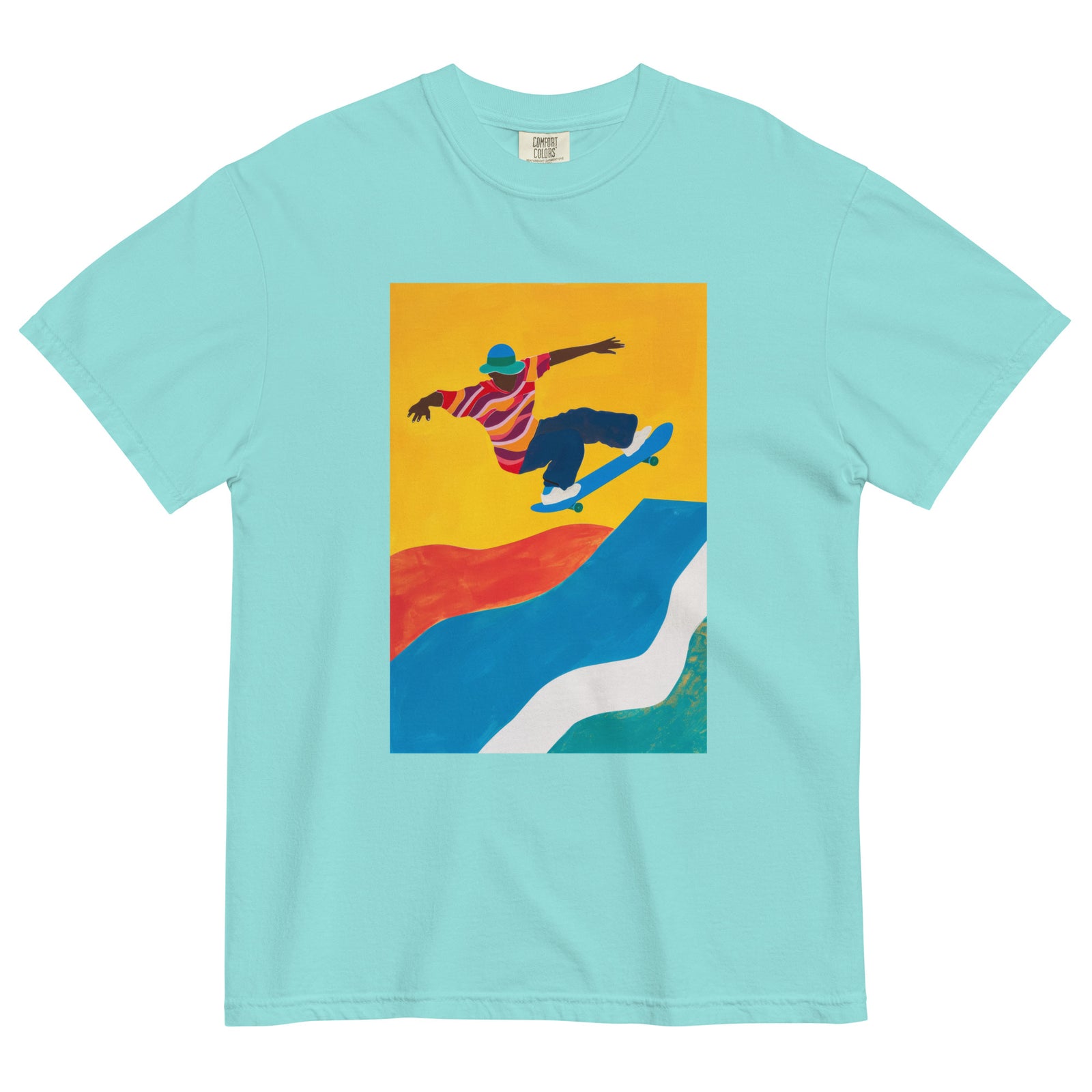 T-shirt teinté lourd unisexe - SKATEBOARD