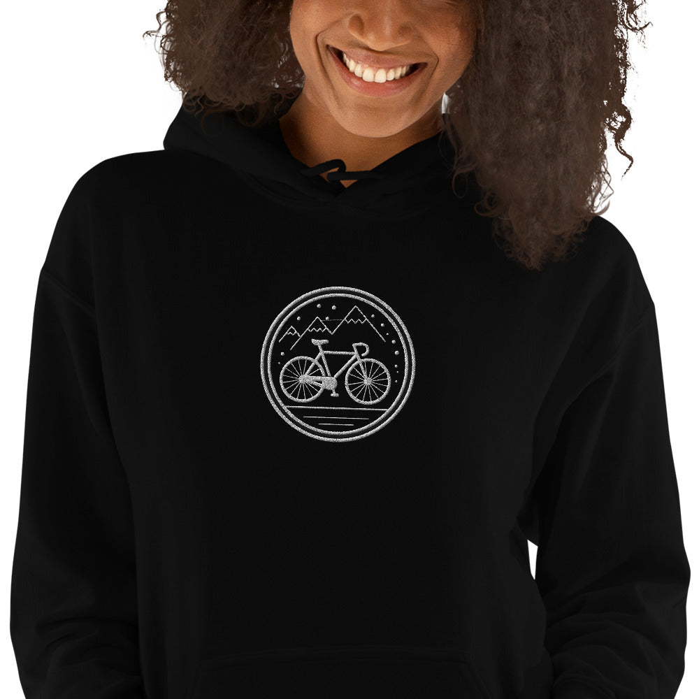 Sweat à capuche brodé - "Mountain bike"