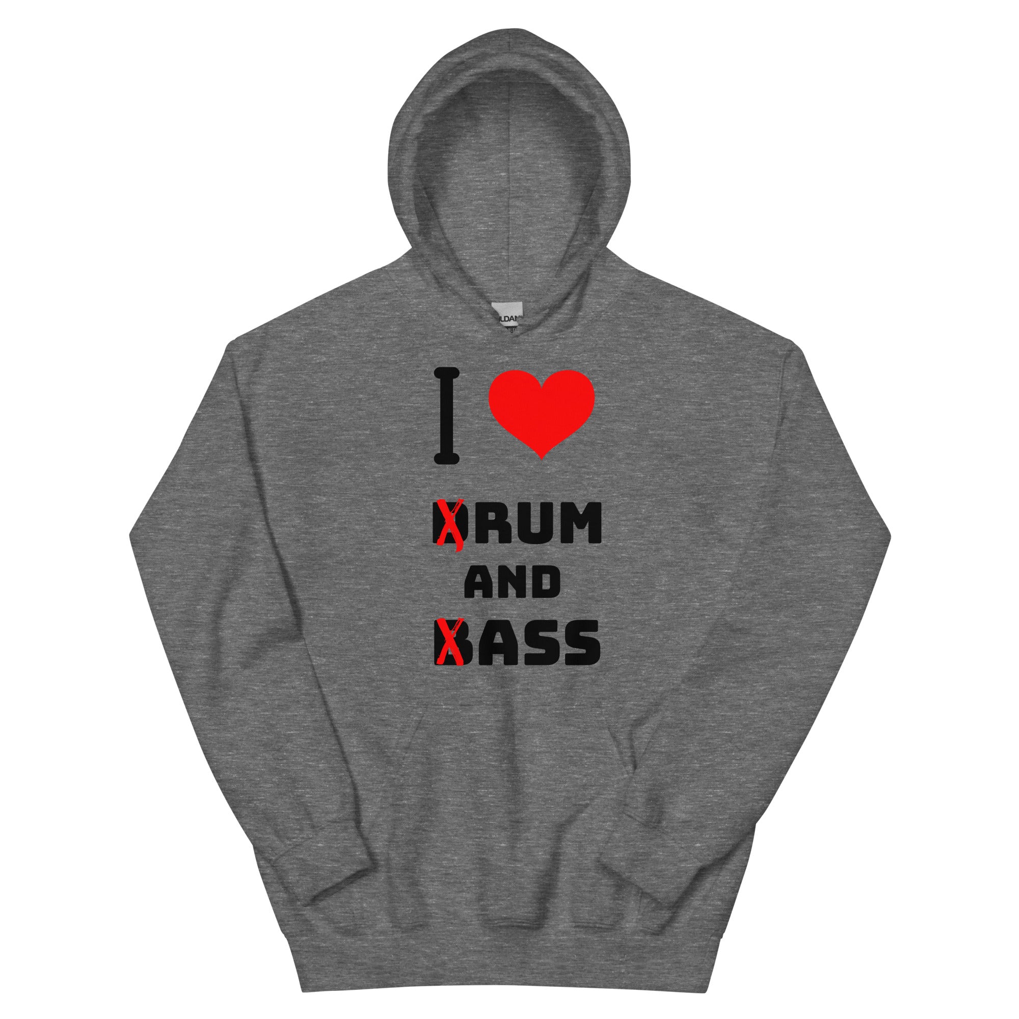 pull gris homme i love drum and bass