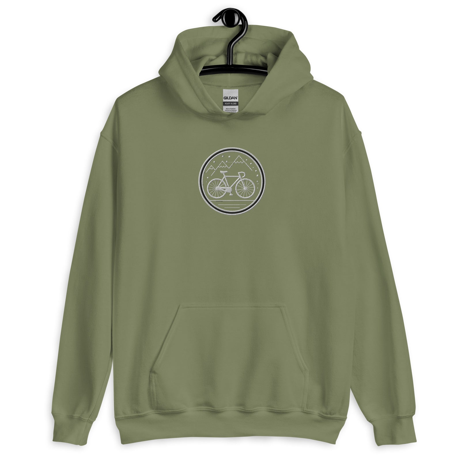 Sweat à capuche brodé - "Mountain bike"