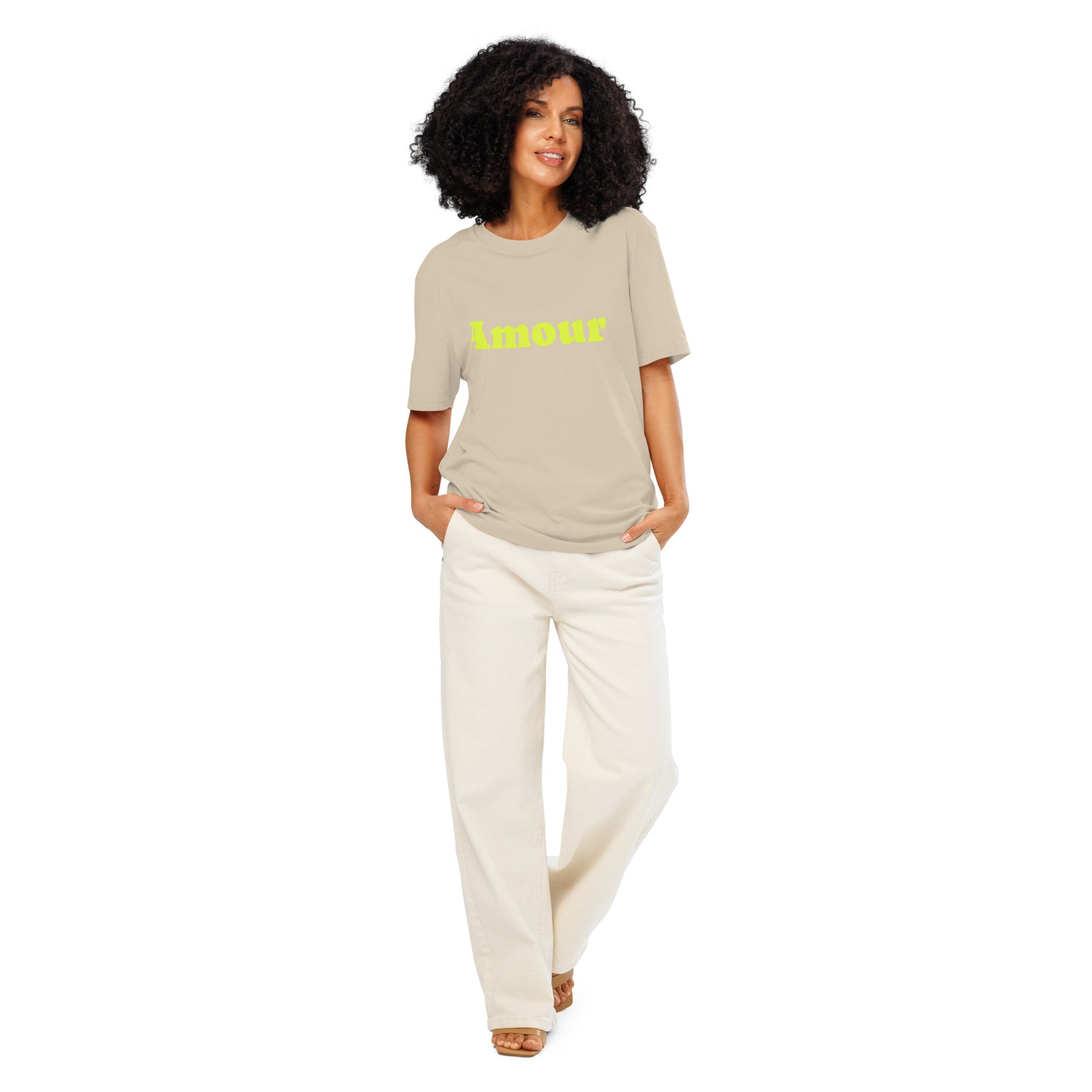 t shirt femme col cotele écologique Amour