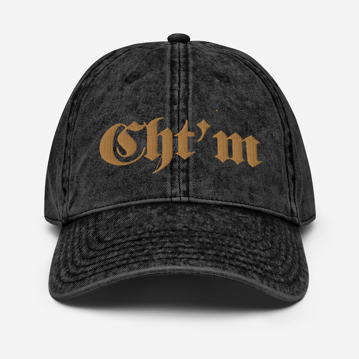 Casquette Vintage en Sergé de Coton - "CHT'M"