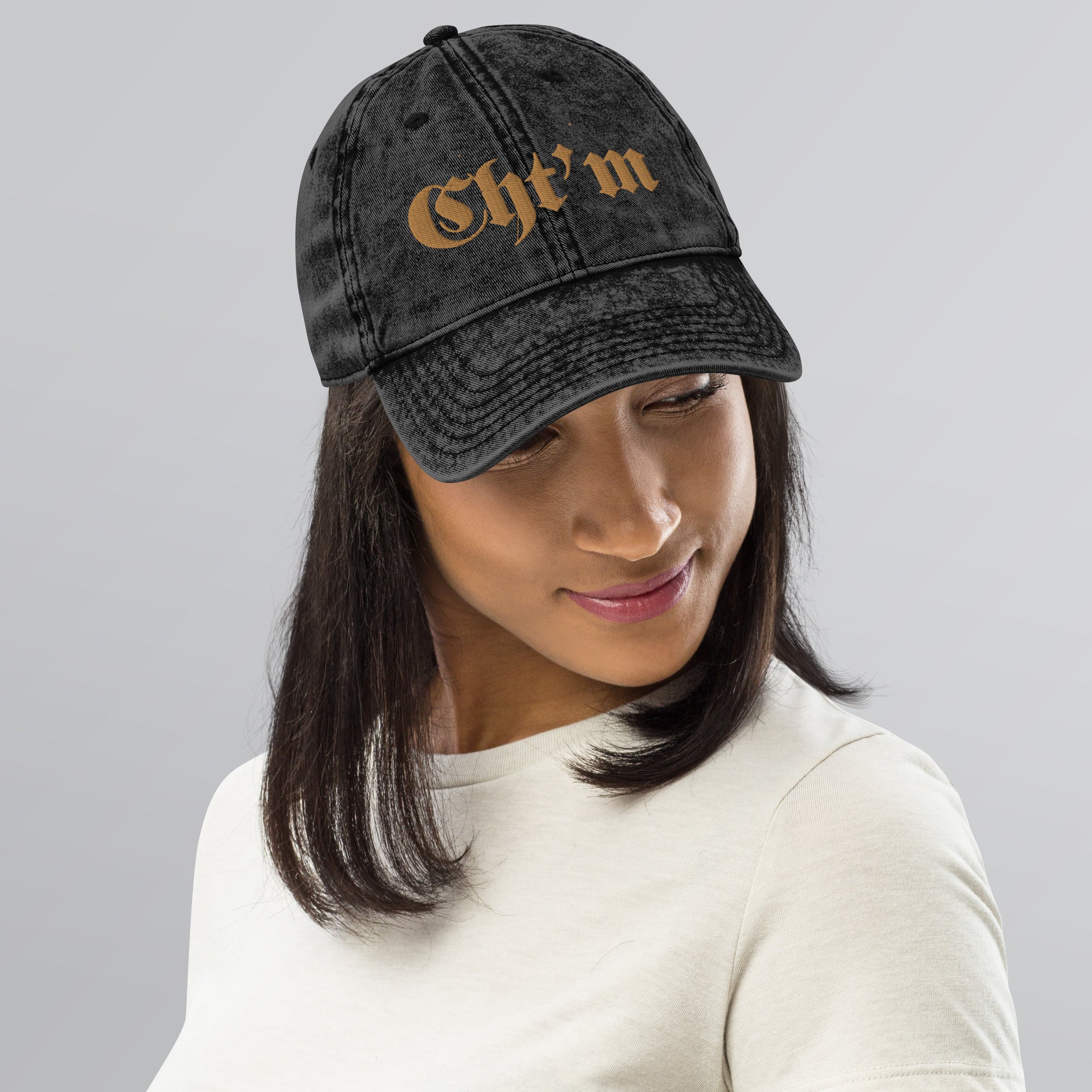 Casquette Vintage en Sergé de Coton - "CHT'M"