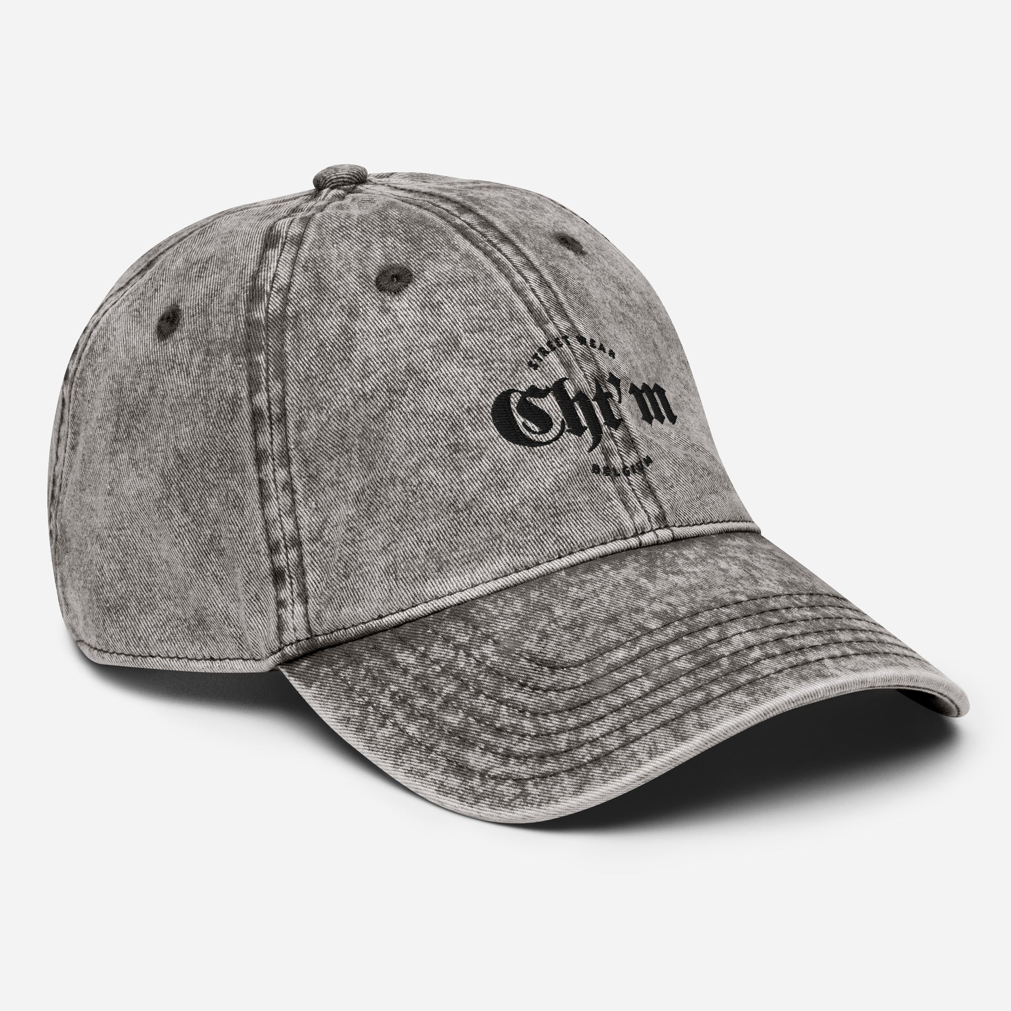 Casquette Vintage en Sergé de Coton - "CHT'M"