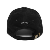 Casquette velours côtelé papa just do it noir coloris présenté CHT'M Boutique