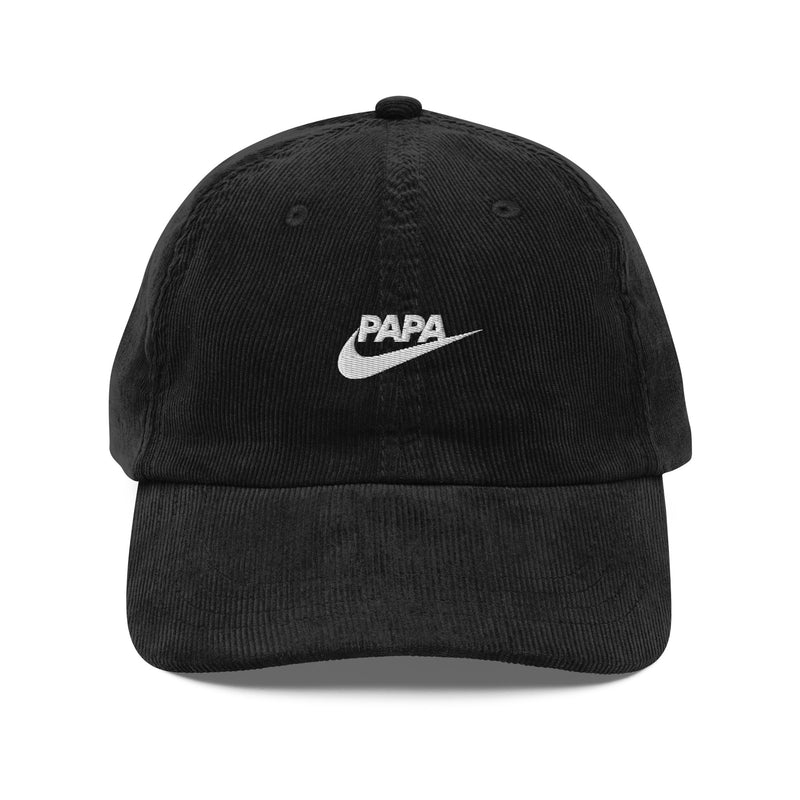 Casquette velours côtelé papa just do it noir CHT'M Boutique