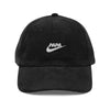 Casquette en velours côtelé - "PAPA JUST DO IT"