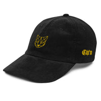 Casquette velours côtelé chat bleu marine CHT'M Boutique