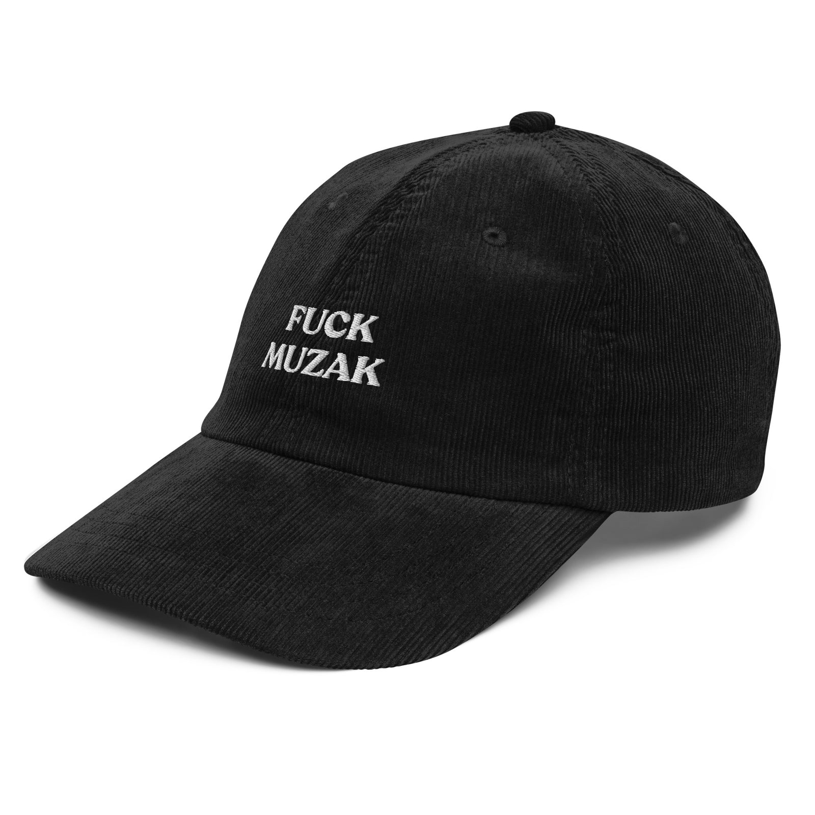 Casquette en velours côtelé - "FUCK MUZAK"