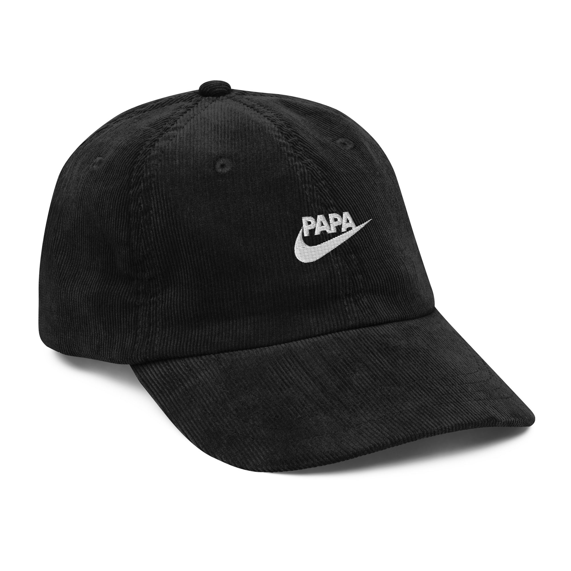 Casquette en velours côtelé - "PAPA JUST DO IT"