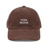 Casquette en velours côtelé - "FUCK MUZAK"