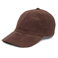 Casquette velours côtelé unie bleu marine vue de trois quarts CHT'M Boutique