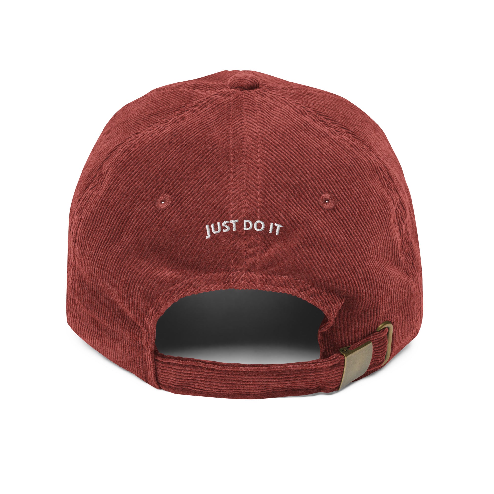 Casquette en velours côtelé - "PAPA JUST DO IT"