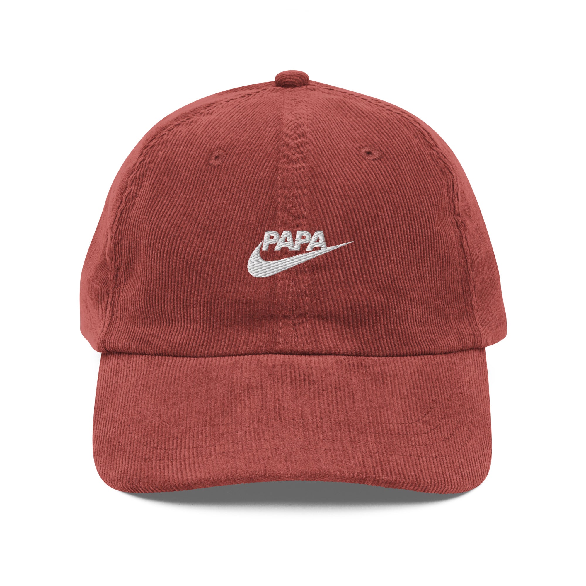 Casquette en velours côtelé - "PAPA JUST DO IT"