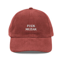 Casquette en velours côtelé - "FUCK MUZAK"