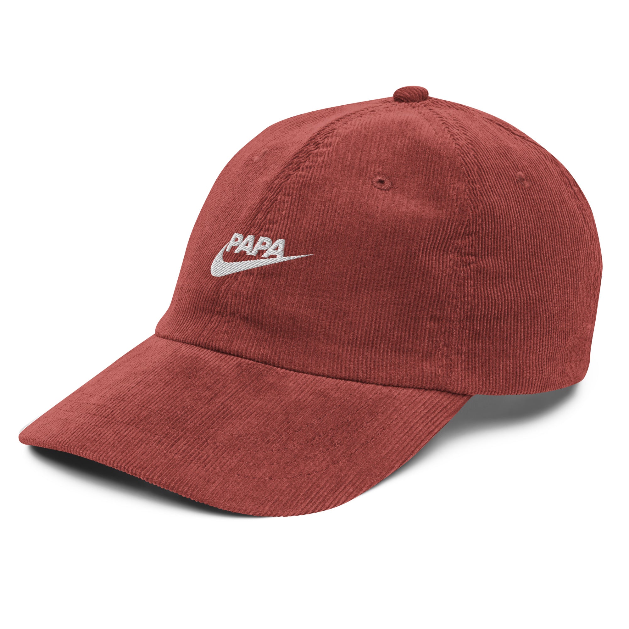 Casquette en velours côtelé - "PAPA JUST DO IT"