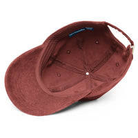 Casquette velours côtelé unie bleu marine vue avant CHT'M Boutique