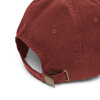 Casquette velours côtelé unie bleu marine vue de profil CHT'M Boutique