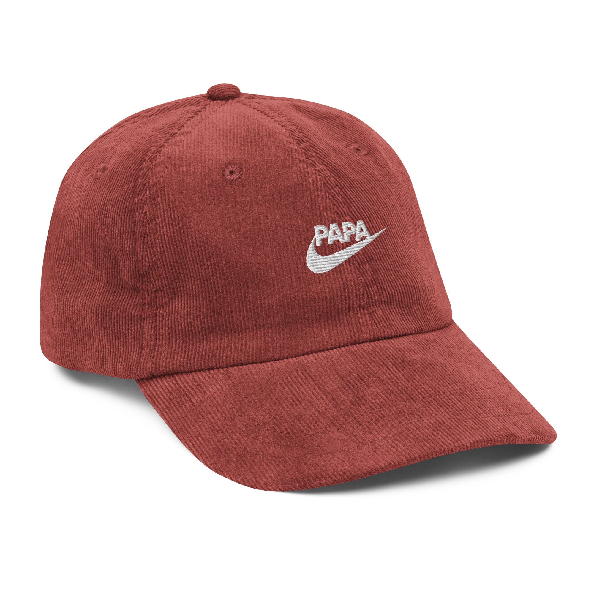 Casquette en velours côtelé - "PAPA JUST DO IT"