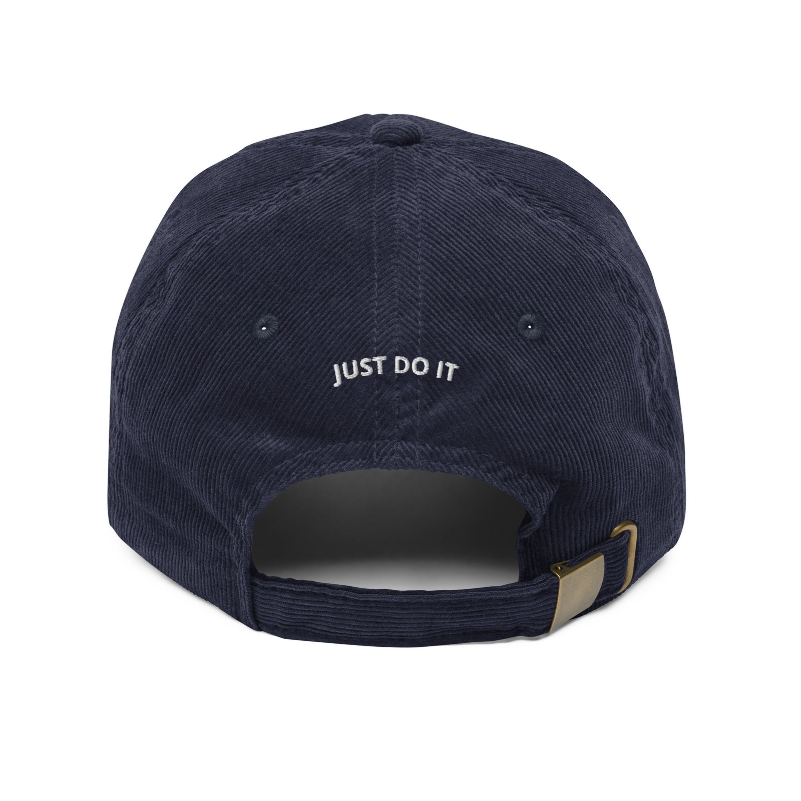 Casquette velours côtelé papa just do it noir portée en situation CHT'M Boutique