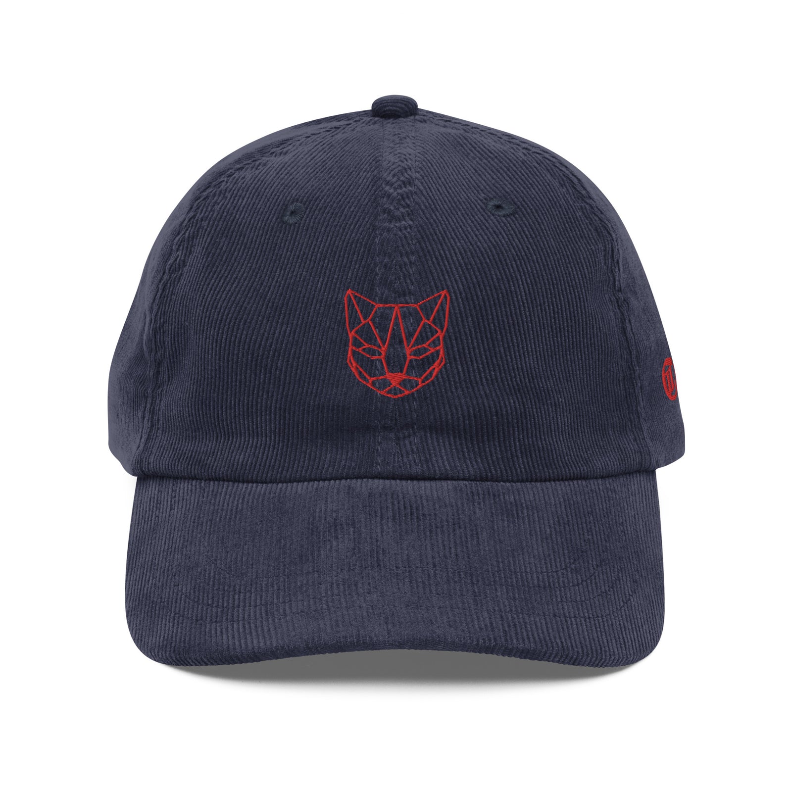 Casquette velours côtelé chat olive coloris présenté CHT'M Boutique