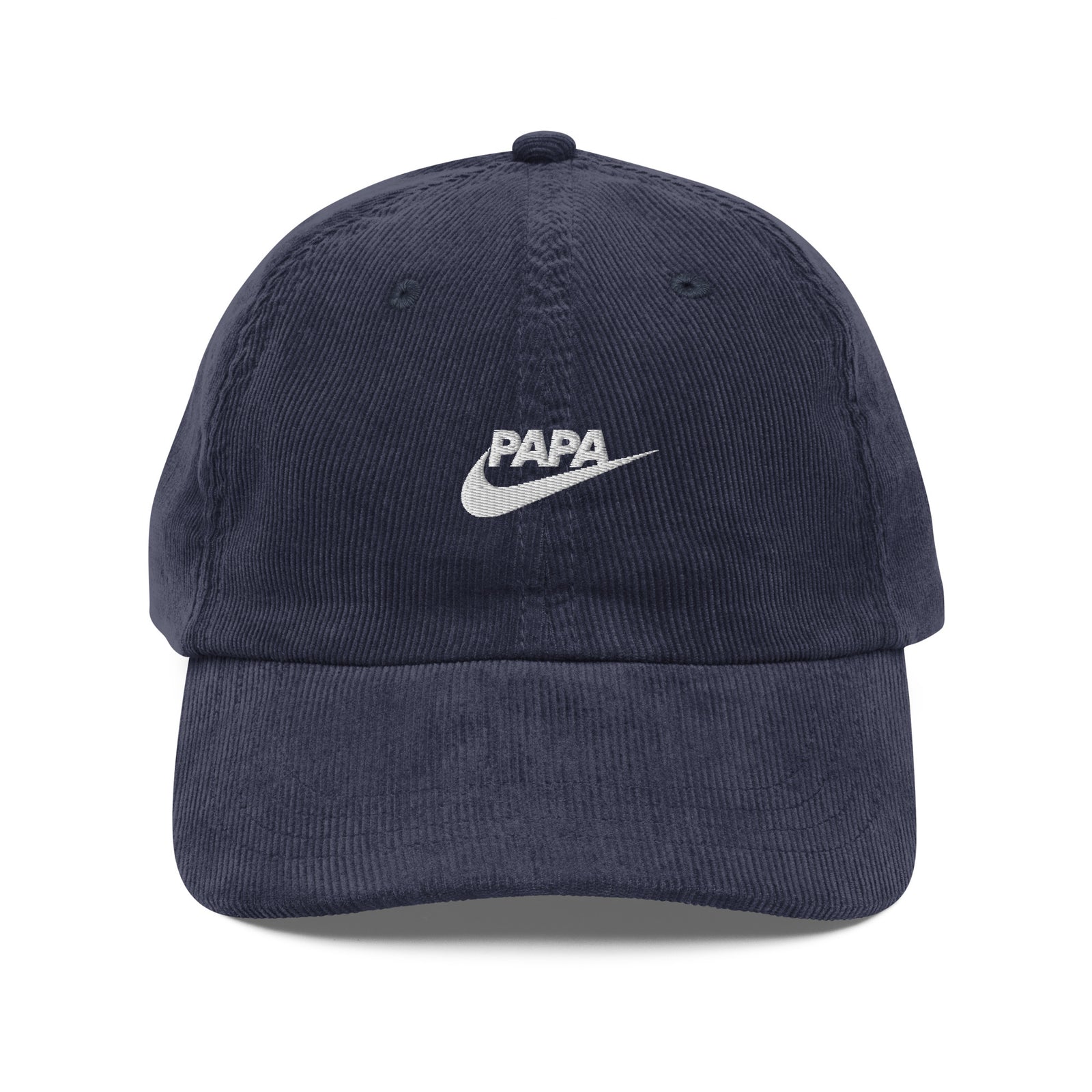 Casquette velours côtelé papa just do it noir CHT'M Boutique