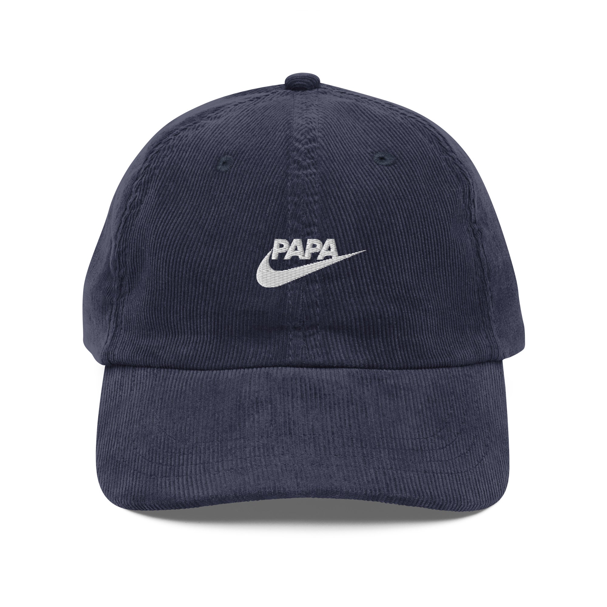 Casquette en velours côtelé - "PAPA JUST DO IT"