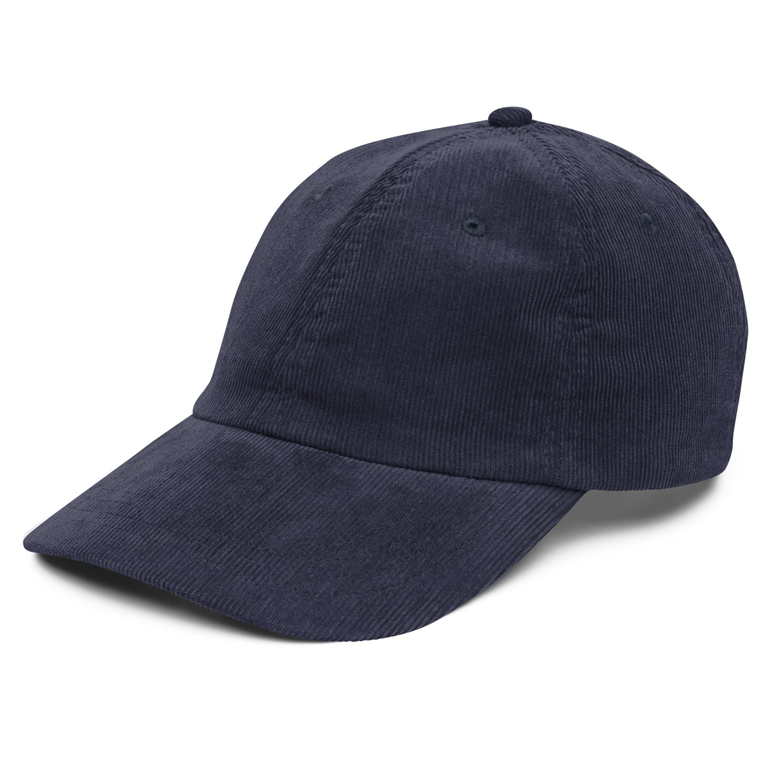 Casquette velours côtelé unie bleu marine vue de dos CHT'M Boutique