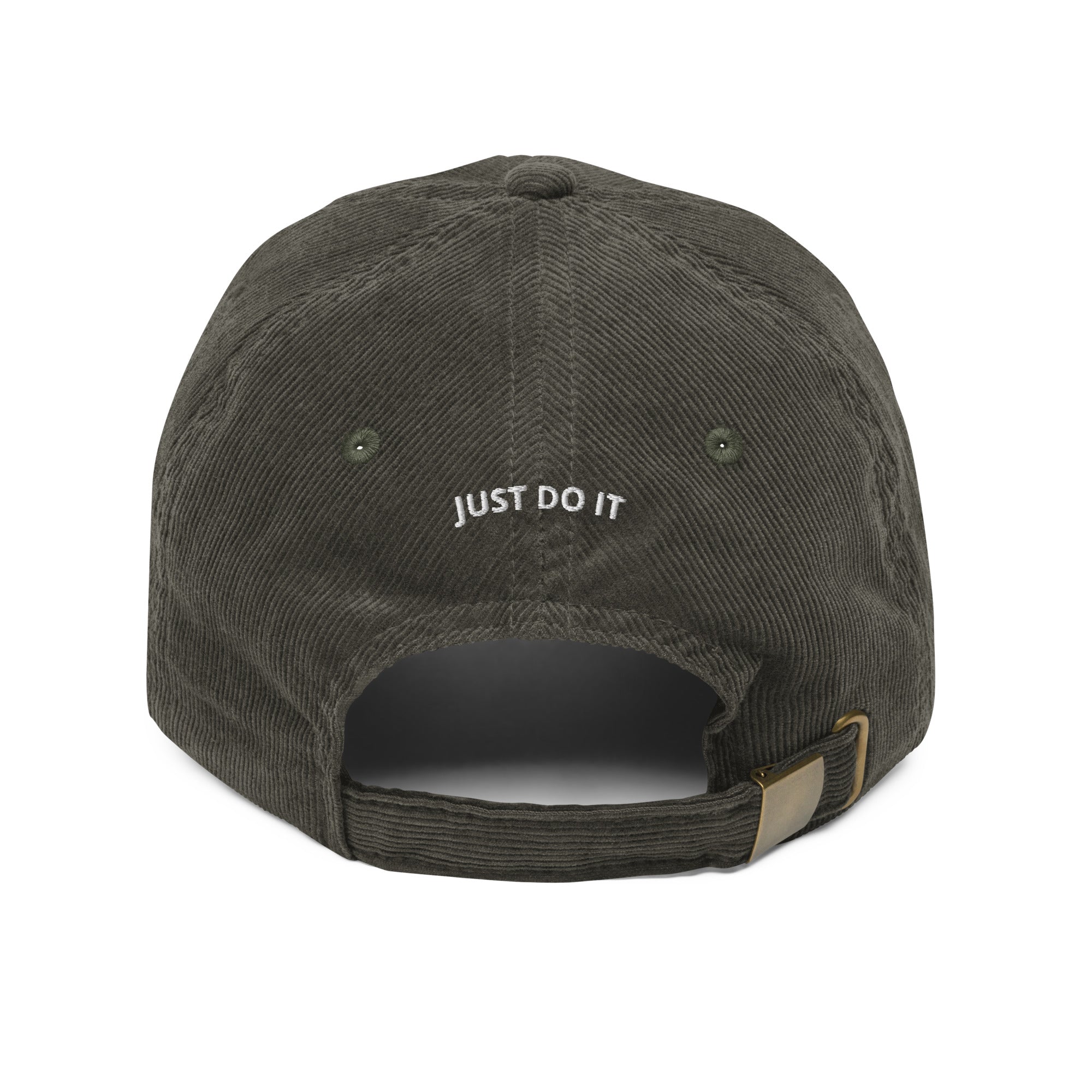 Casquette en velours côtelé - "PAPA JUST DO IT"