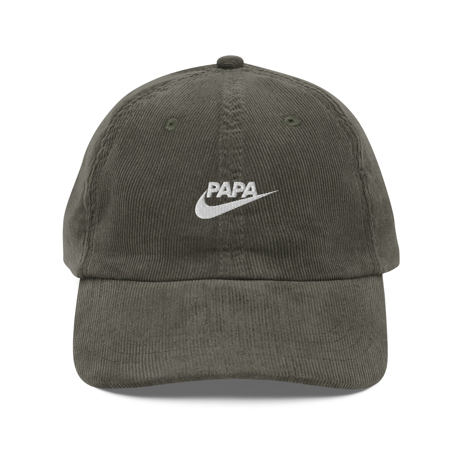 Casquette velours côtelé papa just do it noir vue de dos CHT'M Boutique