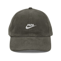 Casquette velours côtelé papa just do it noir vue de dos CHT'M Boutique
