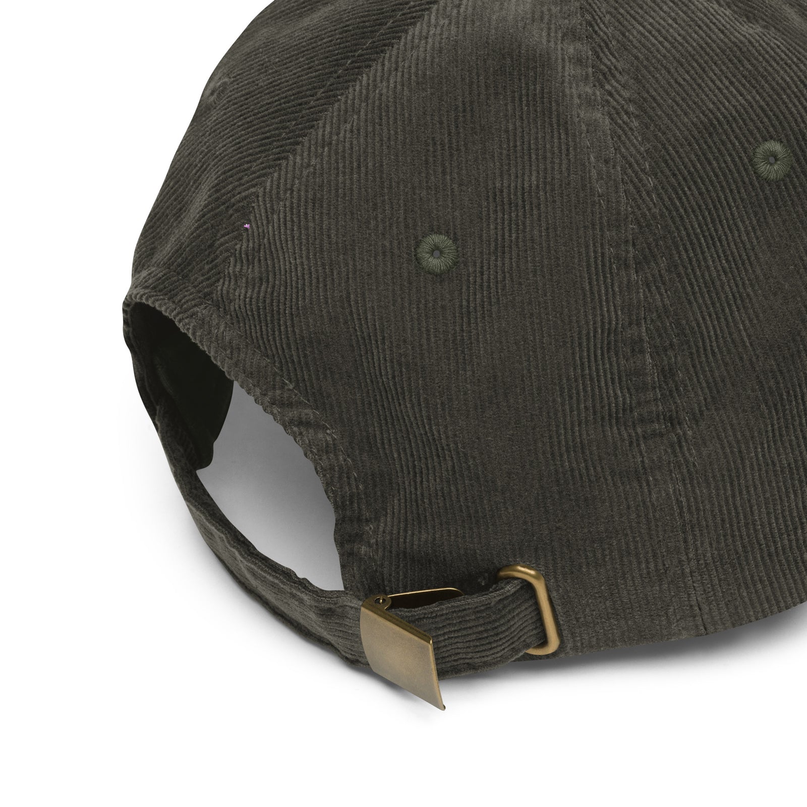 Casquette velours côtelé unie bleu marine gros plan sur le tissu CHT'M Boutique