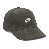 Casquette velours côtelé papa just do it noir coloris présenté CHT'M Boutique