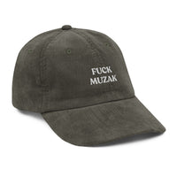 Casquette en velours côtelé - "FUCK MUZAK"
