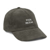 Casquette en velours côtelé - "FUCK MUZAK"