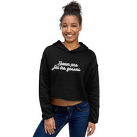 Sweat à Capuche Crop-Top - "J'peux pas j"ai les gosses"