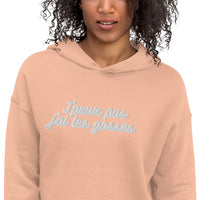 Sweat à Capuche Crop-Top - "J'peux pas j"ai les gosses"