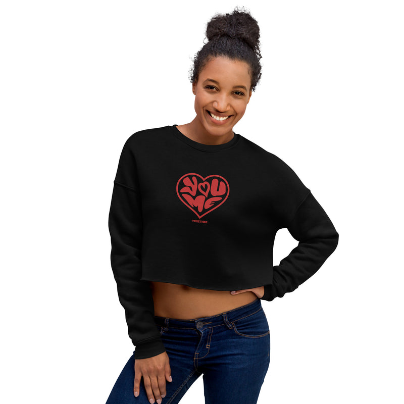 Sweat-Shirt Crop-Top - "You and me"